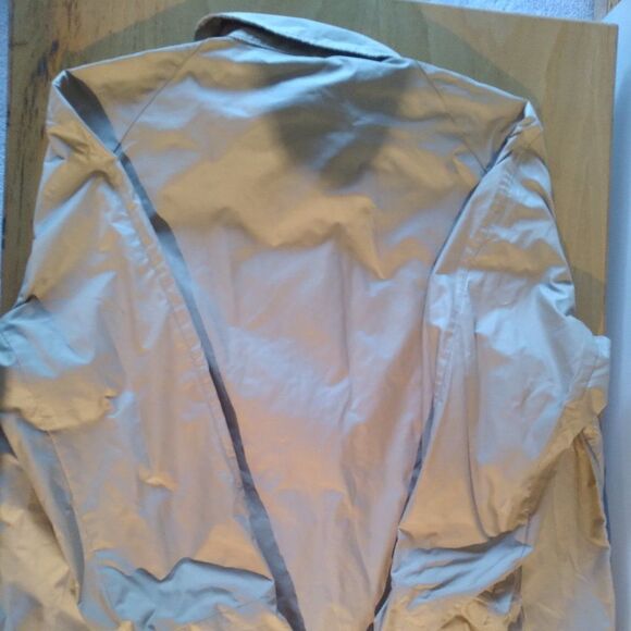 Vintage 80s Izod Lacoste Zipper Windbreaker Jacket Tan - Picture 4 of 7